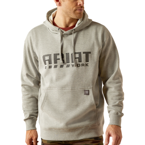 Ariat Men's 10054471 Rebar Workman Drive Hoodie - Heather Gray 2X-Large Regular