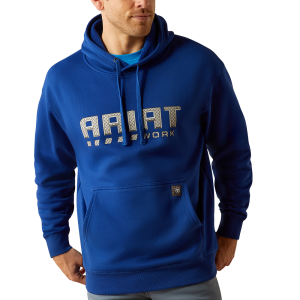 Ariat Mens 10054470 Rebar Workman Drive Hoodie - Sodalite Blue 2X-Large Regular