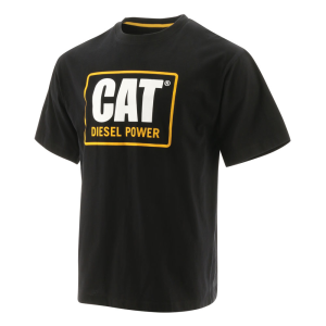 CAT Mens 1510451 Closeout Diesel Power Tee - Black 2X-Large Regular