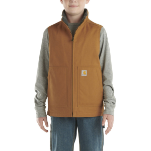 Carhartt Carhartt  CR8110 Canvas Sherpa Lined Vest - Boys - Carhartt Brown Small (7-8) - $59.99 at Dungarees