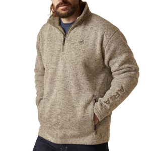 Ariat Ariat Mens 10073710 Caldwell Logo 1/4 Zip Sweater - Beige 2X-Large Regular - $94.95 at Dungarees
