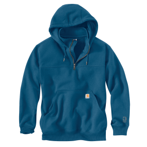Carhartt Mens 100617 Rain Defender Loose Fit Heavyweight Quarter-Zip Sweatshirt - Dark Tranquil Blue Heather 3X-Large Tall