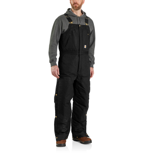 Carhartt Carhartt Mens 106682 Factory 2nd Loose Fit Firm Duck Insulated Biberall - Black X-Large Tall - $98.99 at Dungarees