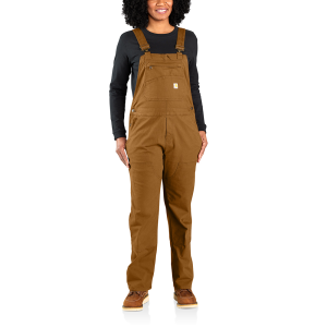 Carhartt Carhartt  106001 Factory 2nd Women's Rugged Flex Loose Fit Canvas Bib Overall - Carhartt Brown 3X-Large Plus Short - $54.99 at Dungarees