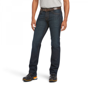 Ariat Mens 10034627 Rebar M7 Slim Durastretch Basic Straight Leg - Blackstone 35W x 32L