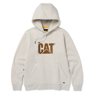 Cat CAT Mens 1050048 Heavyweight Trademark Hooded Sweatshirt - Cream Heather 4X-Large Regular - $52.49 at Dungarees