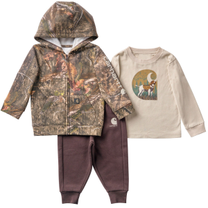 Carhartt Carhartt  CG8149 Long-Sleeve T-Shirt Camo Jacket and Fleece Pant Set - Boys - Mustang Brown 9 Months - $44.99 at Dungarees