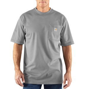 Carhartt Carhartt Mens 100234 Closeout Flame-Resistant Force Short Sleeve Cotton T-Shirt - Light Gray Small Regular - $29.19 at Dungarees