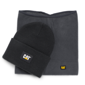 Cat CAT Mens 8140010 Beanie Neck Warmer Bundle - Black One Size Fits All - $29.99 at Dungarees