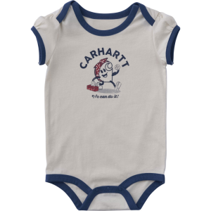 Carhartt Carhartt  CA7201 Closeout Short-Sleeve Rosie Bodysuit - Girls - Turtledove 3 Months - $11.99 at Dungarees