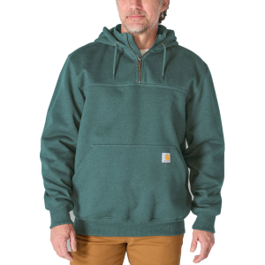 Carhartt Carhartt Mens 100617 Paxton Rain Defender Heavyweight 1/4 Zip Sweatshirt - Dark Harbor Teal Heather 3X-Large Regular - $74.99 at Dungarees