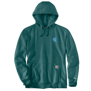 Carhartt Carhartt Mens 107064 Closeout Force Relaxed Fit Lightweight Logo Graphic Sweatshirt - Transformative Teal Heather 4X-Large Regular - $48.99 at Dungarees