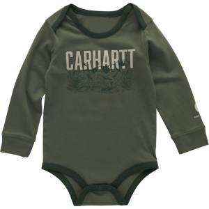 Carhartt  CA6714 Closeout Long-Sleeve Dog Bodysuit - Boys - Bronze Green  12 Months