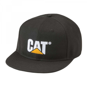 CAT Mens 1120105 Sheridan Flat Bill Cap - Black One Size Fits All