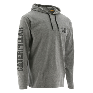 Cat CAT Mens 1510425 UPF Hooded Banner Long Sleeve Tee - Dark Heather Grey 2X-Large Regular - $34.99 at Dungarees