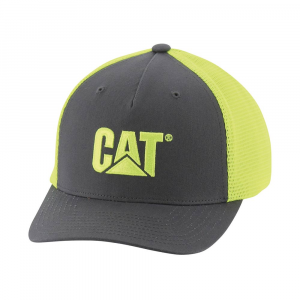 CAT Men's 1120239 Hi-Vis Mesh Cap - Hi Vis Yellow One Size Fits All