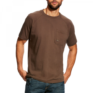 Ariat Mens 10025375 Rebar Cotton Strong T-Shirt - Moss 3X-Large Tall