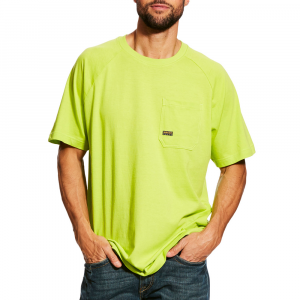 Ariat Mens 10025374 Rebar Cotton Strong T-Shirt - Lime 2X-Large Tall