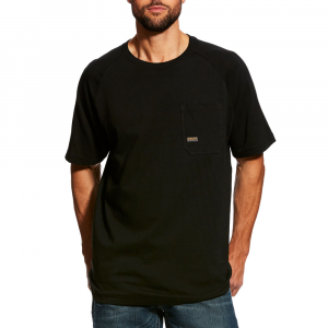 Ariat Mens 10025372 Rebar Cotton Strong T-Shirt - Black Large Tall