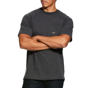 Ariat Ariat Mens 10031018 Rebar Cotton Strong T-Shirt - Charcoal Heather Medium Regular - $22.95 at Dungarees