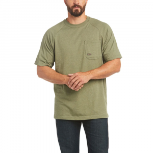 Ariat Mens 10035009 Rebar Cotton Strong T-Shirt - Sage Heather X-Large Regular