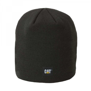 CAT Men's 1120038 Logo Knit Cap - Black One Size Fits All
