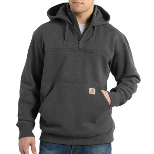 Carhartt Carhartt Mens 100617 Factory 2nd Paxton Rain Defender Heavyweight 1/4 Zip Sweatshirt - Carbon Heather 3X-Large Tall - $50.99 at Dungarees