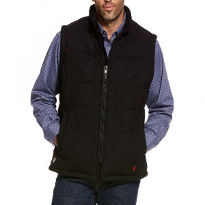 Ariat Men's 10027847 Flame-Resistant Crius Insulated Vest - Black Medium Regular