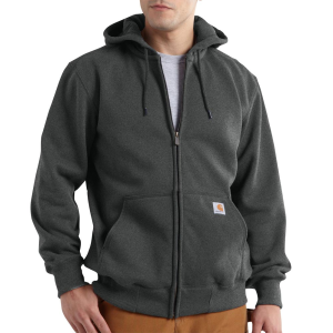 Carhartt Carhartt Mens 100614 Factory 2nd Rain Defender Loose Fit Heavyweight Full-Zip Sweatshirt - Carbon Heather 3X-Large Tall - $52.99 at Dungarees