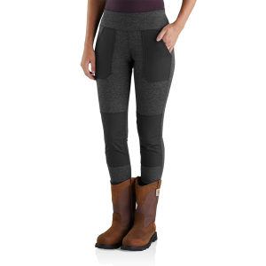 Carhartt Carhartt  102482 Closeout Women's Force Utility Knit Pant - Black Heather 2X-Large Tall - $55.99 at Dungarees