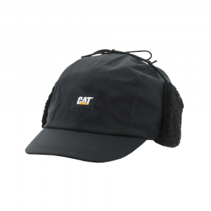 CAT Men's 1120271 Ripstop Trapper Hat - Black One Size Fits All