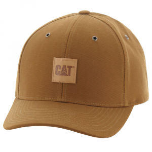 CAT Mens 1120252 Leather Patch Cap - Bronze One Size Fits All