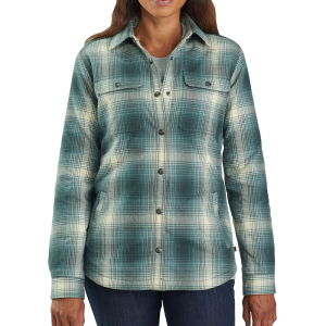 Carhartt Carhartt  103227 Closeout Women's Hubbard Sherpa-Lined Shirt Jac - Balsam Green Small Regular - $48.99 at Dungarees