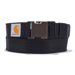 Carhartt Men's A0005660 Rugged Flex Nylon Webbing Belt - Black Large