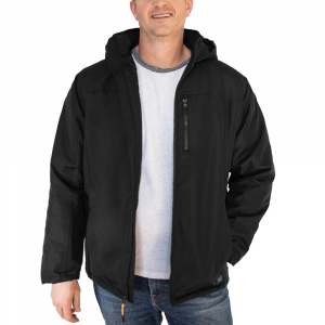 CAT Mens 1310159 Zip Front Hooded Jacket - Black Large Regular