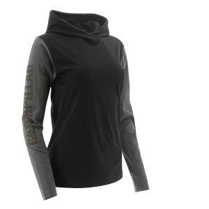 Cat CAT  1630012 Women's UPF Hooded Banner Long Sleeve Tee - Black/Dark Shadow X-Small Regular - $29.99 at Dungarees