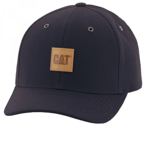 CAT Men's 1120252 Leather Patch Cap - Black One Size Fits All