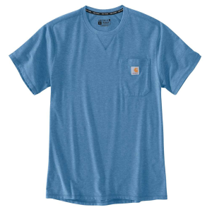 Carhartt Carhartt Mens 104680 Extremes Relaxed Fit Lightweight Short Sleeve Pocket T-Shirt - Blue Lagoon Heather Small Regular - $29.74 at Dungarees