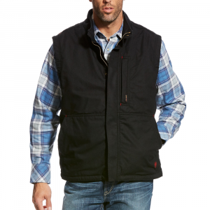 Ariat Mens 10024030 Flame-Resistant Workhorse Vest - Black 3X-Large Tall