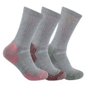 Carhartt Carhartt  SC2823W Women's Midweight Cotton Blend Crew Sock 3-Pack - Gray Large - $15.99 at Dungarees