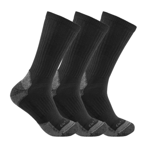 Carhartt Carhartt Men's SC6203M Midweight Cotton Blend Crew Sock 3-Pack - Black Medium - $15.99 at Dungarees