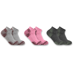 Carhartt Carhartt  SL2623W Women's Midweight Cotton Blend Low Cut Sock 3-Pack - Assorted Medium - $15.99 at Dungarees