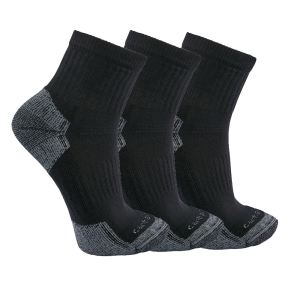 Carhartt Carhartt Men's SQ6103M Midweight Cotton Blend Quarter Sock 3-Pack - Black Large - $15.99 at Dungarees