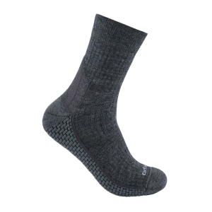 Carhartt Carhartt Men's SS9260M Force Grid Midweight Synthetic-Merino Wool Blend Short Crew Sock - Carbon Heather Medium - $16.99 at Dungarees