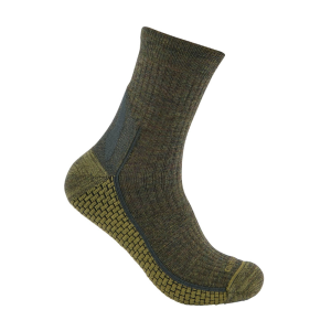 Carhartt Carhartt Mens SS9260M Force Grid Midweight Synthetic-Merino Wool Blend Short Crew Sock - Olive X-Large - $16.99 at Dungarees