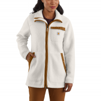 Carhartt  104923 Closeout Women's Relaxed Fit Fleece Coat - Malt Large Regular