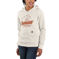 Carhartt  105275 Closeout Relaxed Fit Midweight Logo Graphic Sweatshirt - Malt X-Large Plus