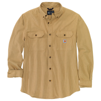 Carhartt Mens 104910 Closeout Loose Fit Midweight Chambray Long Sleeve Shirt - Carhartt Brown 3X-Large Tall