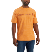 Carhartt Mens K195 Short Sleeve Logo T-Shirt - Marigold Snow Heather Large Regular