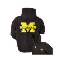 TeamWorx Mens 36MI Michigan Canvas Hooded Jacket - Black Medium Regular